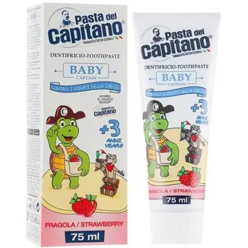 Детская зубная паста Pasta del Capitano со вкусом клубники 3+,75 мл