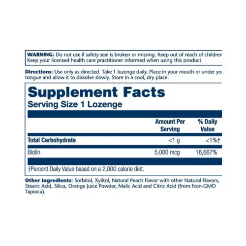 Биотин 5000 мкг Solaray Biotin 5000mcg, 60 капсул