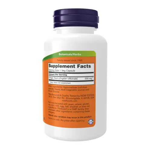 Корень Имбиря Now Foods Ginger Root 550mg - 100 vcaps